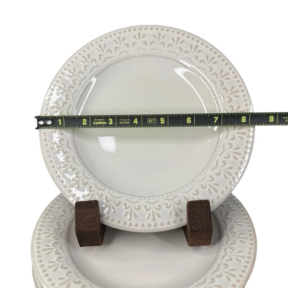 Gibson Embossed Design Salad Plates 8.25